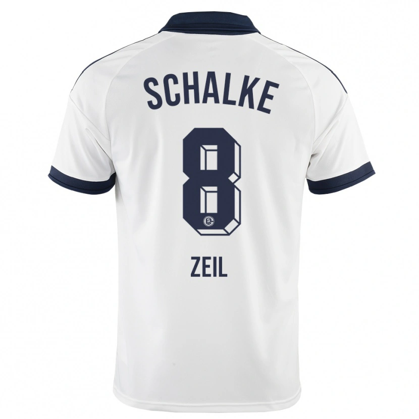 Danxen Uomo Maglia Emil Zeil #8 Bianco Nero Kit Gara Away 2026/27 Maglietta