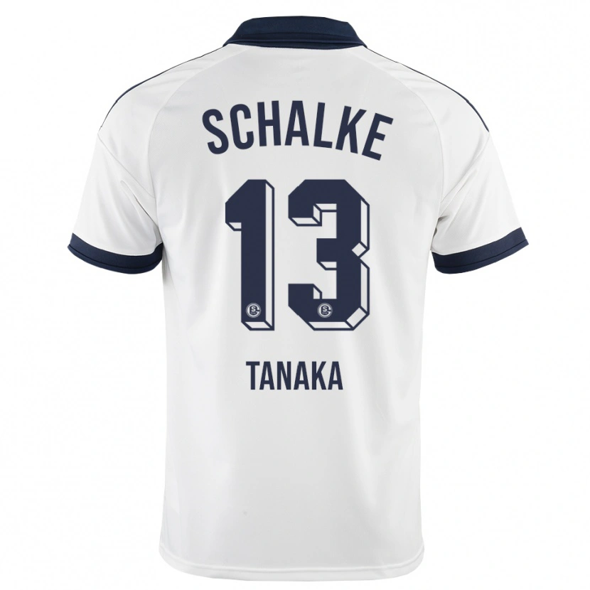 Danxen Uomo Maglia Satoshi Tanaka #13 Bianco Nero Kit Gara Away 2026/27 Maglietta