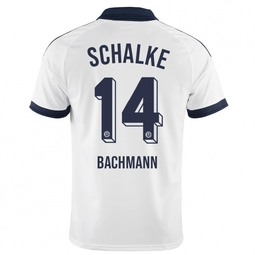 Danxen Uomo Maglia Janik Bachmann #14 Bianco Nero Kit Gara Away 2026/27 Maglietta