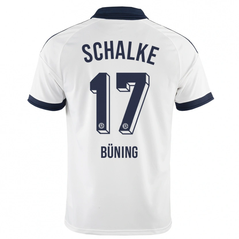 Danxen Uomo Maglia Michelle Büning #17 Bianco Nero Kit Gara Away 2026/27 Maglietta
