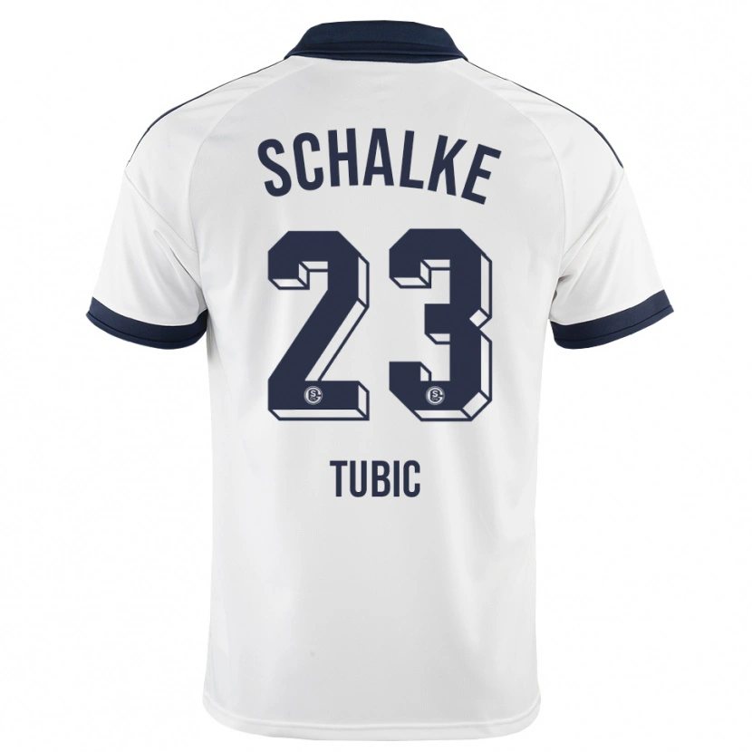 Danxen Uomo Maglia Malik Tubic #23 Bianco Nero Kit Gara Away 2026/27 Maglietta