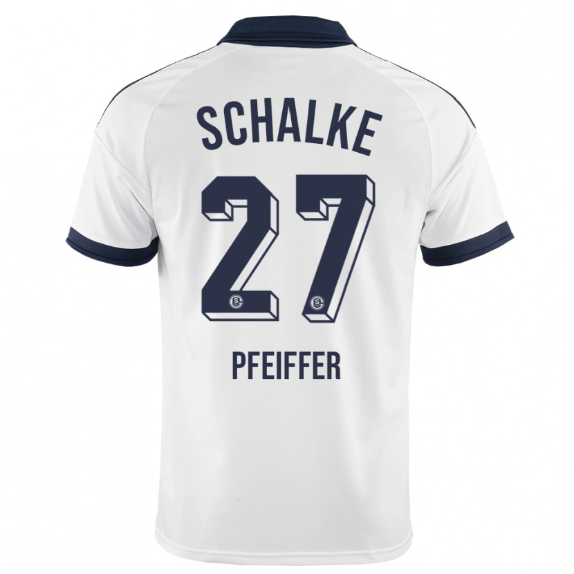 Danxen Uomo Maglia Tim Pfeiffer #27 Bianco Nero Kit Gara Away 2026/27 Maglietta