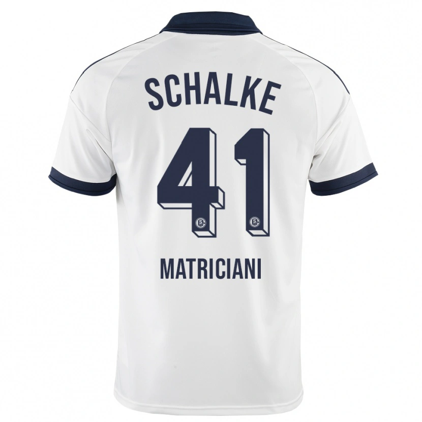 Danxen Uomo Maglia Henning Matriciani #41 Bianco Nero Kit Gara Away 2026/27 Maglietta