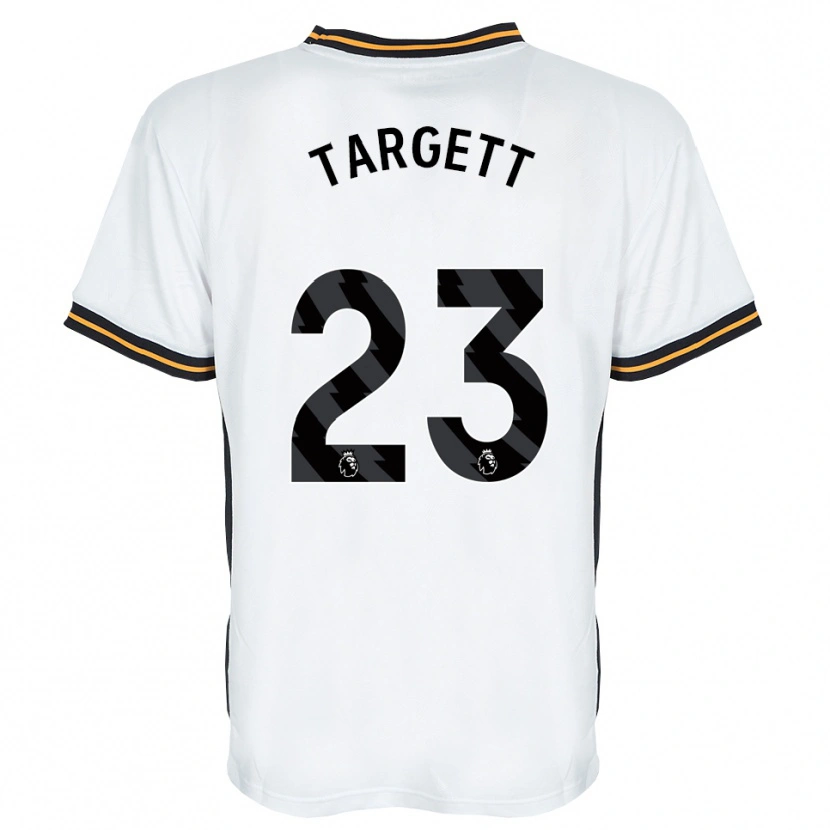 Danxen Uomo Maglia Matt Targett #23 Bianco Arancione Nero Kit Gara Away 2026/27 Maglietta