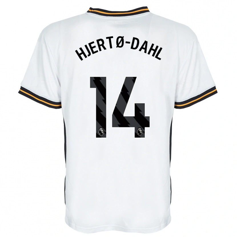 Danxen Uomo Maglia Jens Hjertø-Dahl #14 Bianco Arancione Nero Kit Gara Away 2026/27 Maglietta
