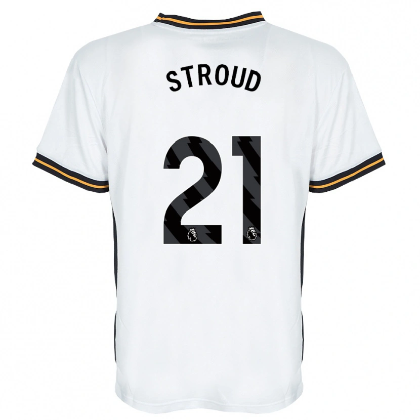 Danxen Uomo Maglia Elliot Stroud #21 Bianco Arancione Nero Kit Gara Away 2026/27 Maglietta