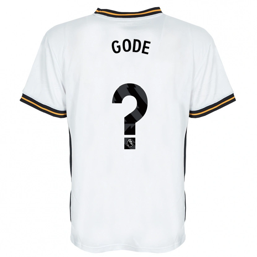 Danxen Uomo Maglia Ted Gode #0 Bianco Arancione Nero Kit Gara Away 2026/27 Maglietta