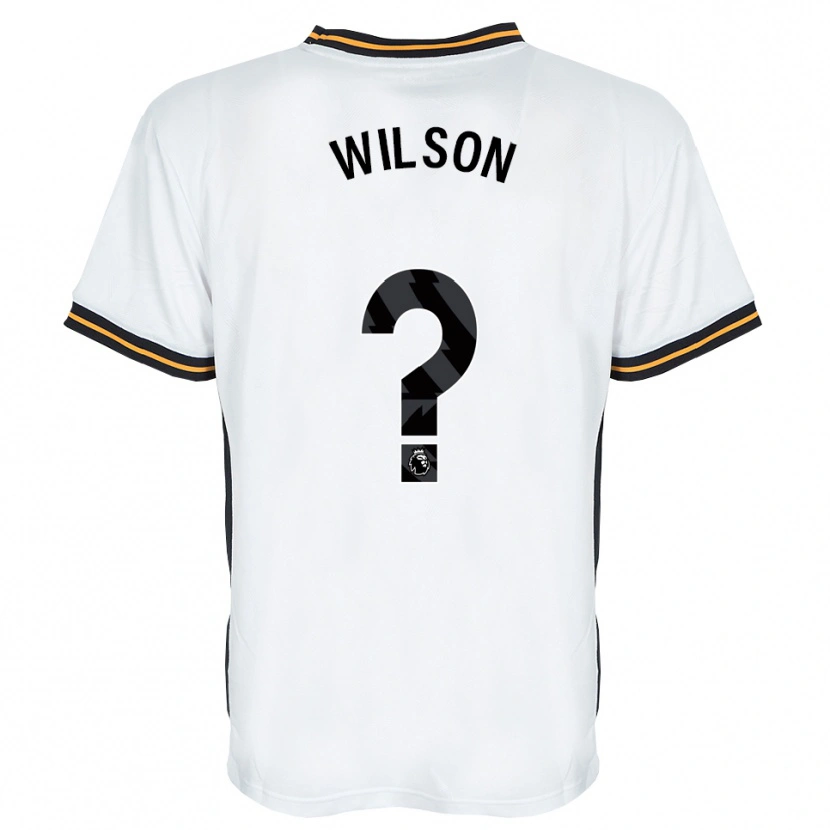 Danxen Uomo Maglia George Wilson #0 Bianco Arancione Nero Kit Gara Away 2026/27 Maglietta