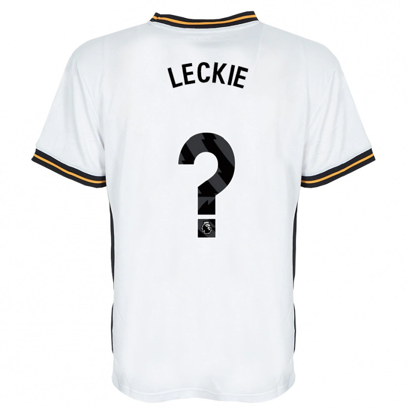 Danxen Uomo Maglia Jack Leckie #0 Bianco Arancione Nero Kit Gara Away 2026/27 Maglietta