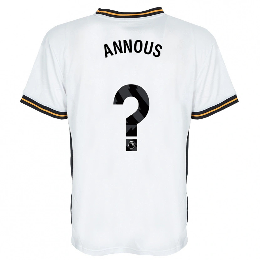 Danxen Uomo Maglia Brandon Annous #0 Bianco Arancione Nero Kit Gara Away 2026/27 Maglietta