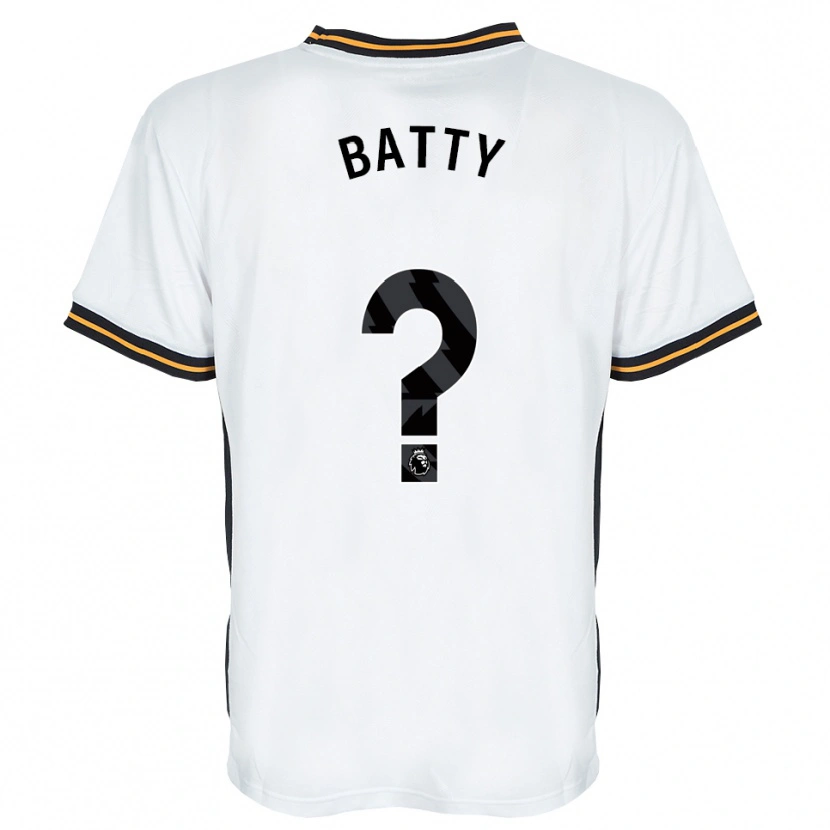 Danxen Uomo Maglia Joe Batty #0 Bianco Arancione Nero Kit Gara Away 2026/27 Maglietta