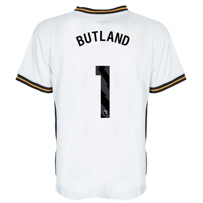 Danxen Uomo Maglia Jack Butland #1 Bianco Arancione Nero Kit Gara Away 2026/27 Maglietta
