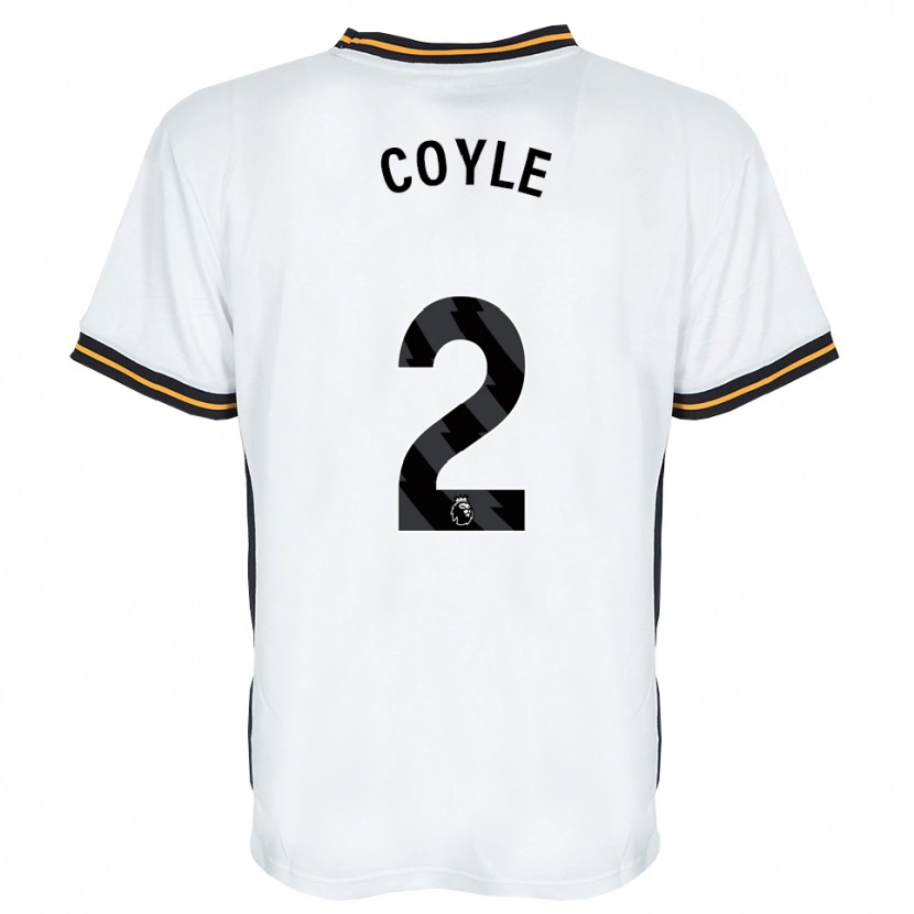Danxen Uomo Maglia Lewie Coyle #2 Bianco Arancione Nero Kit Gara Away 2026/27 Maglietta