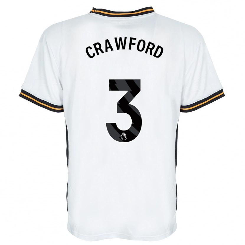 Danxen Uomo Maglia Jude Crawford #3 Bianco Arancione Nero Kit Gara Away 2026/27 Maglietta