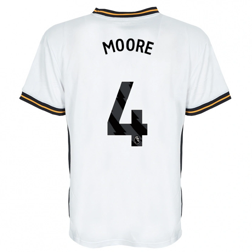 Danxen Uomo Maglia Bobby Moore #4 Bianco Arancione Nero Kit Gara Away 2026/27 Maglietta