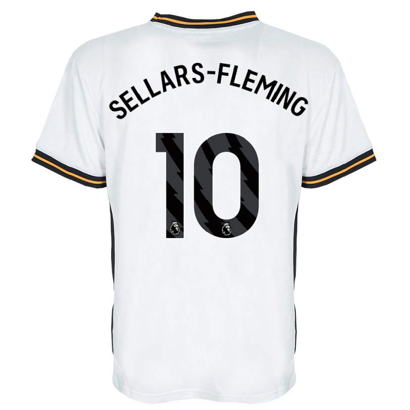 Danxen Uomo Maglia Tyrell Sellars-Fleming #10 Bianco Arancione Nero Kit Gara Away 2026/27 Maglietta