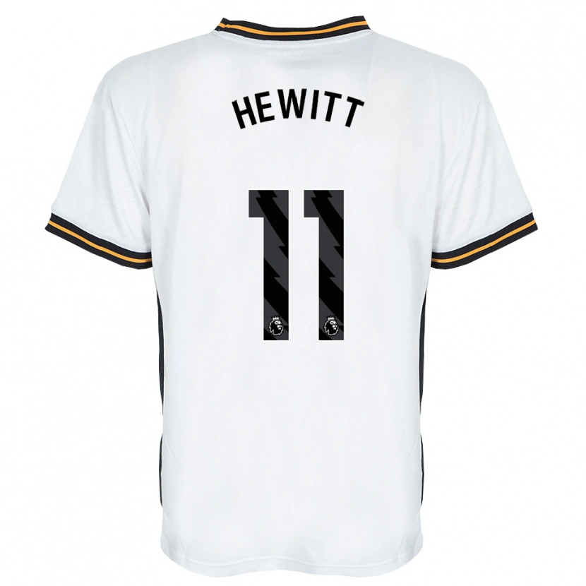 Danxen Uomo Maglia Stan Hewitt #11 Bianco Arancione Nero Kit Gara Away 2026/27 Maglietta