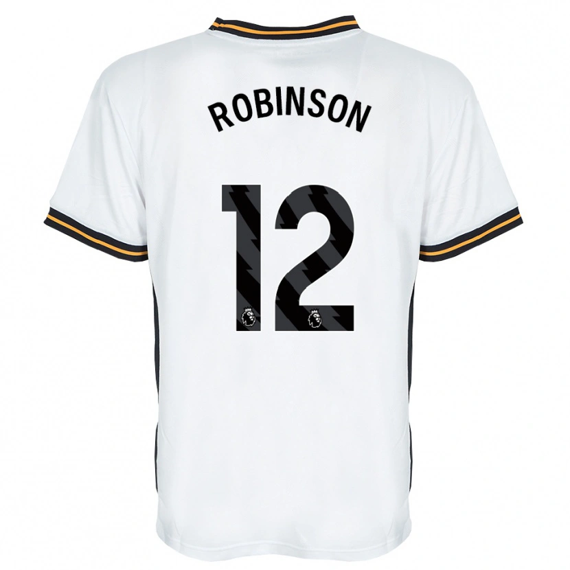 Danxen Uomo Maglia Ben Robinson #12 Bianco Arancione Nero Kit Gara Away 2026/27 Maglietta