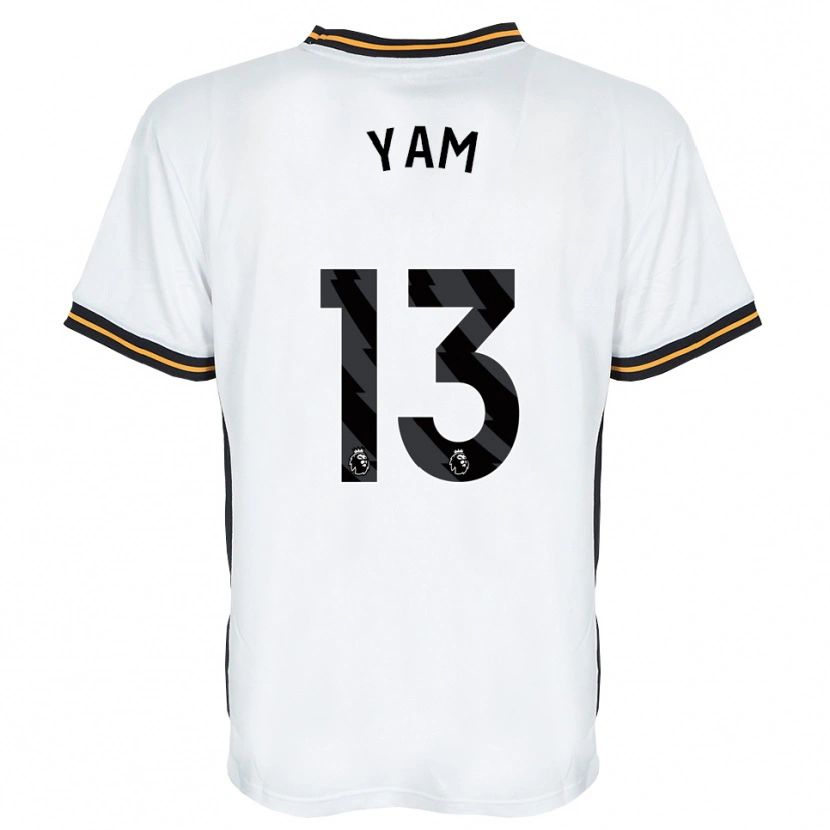 Danxen Uomo Maglia Callum Yam #13 Bianco Arancione Nero Kit Gara Away 2026/27 Maglietta