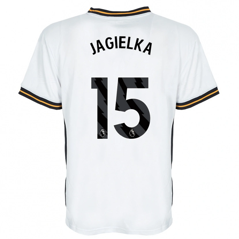Danxen Uomo Maglia Zac Jagielka #15 Bianco Arancione Nero Kit Gara Away 2026/27 Maglietta