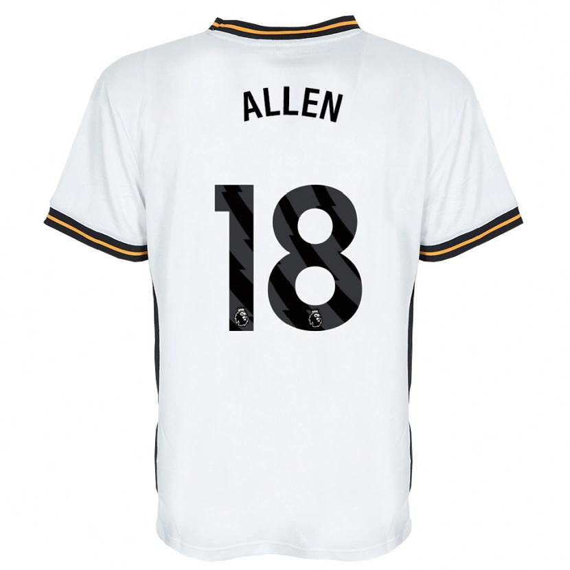 Danxen Uomo Maglia Aaliyah Allen #18 Bianco Arancione Nero Kit Gara Away 2026/27 Maglietta
