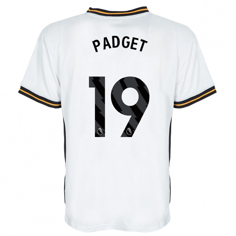 Danxen Uomo Maglia Bethany Padget #19 Bianco Arancione Nero Kit Gara Away 2026/27 Maglietta