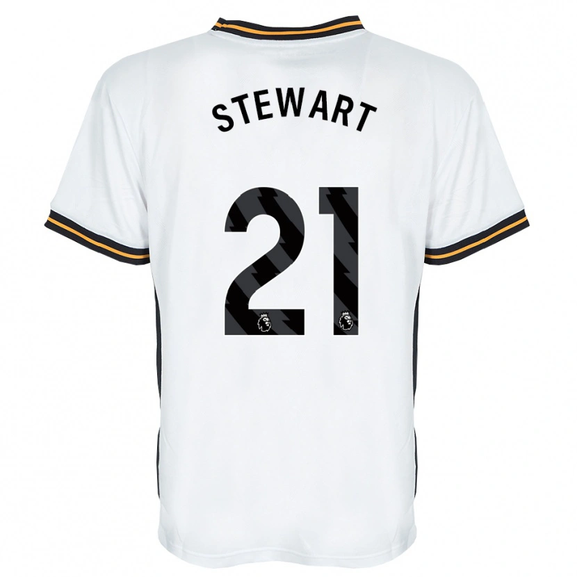 Danxen Uomo Maglia Alice Stewart #21 Bianco Arancione Nero Kit Gara Away 2026/27 Maglietta