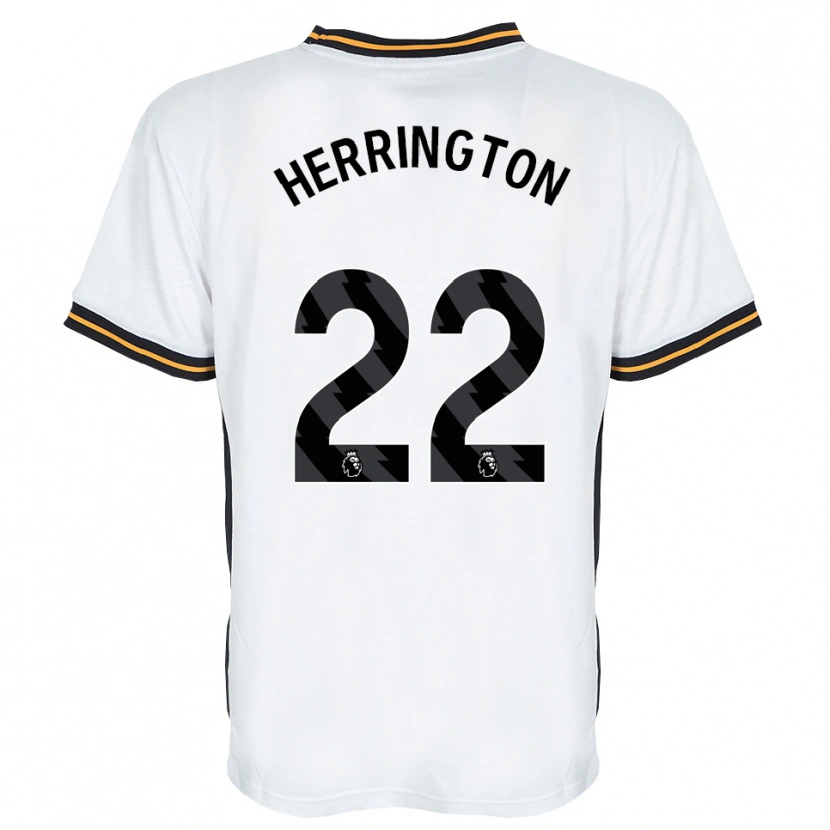 Danxen Uomo Maglia Lucas Herrington #22 Bianco Arancione Nero Kit Gara Away 2026/27 Maglietta