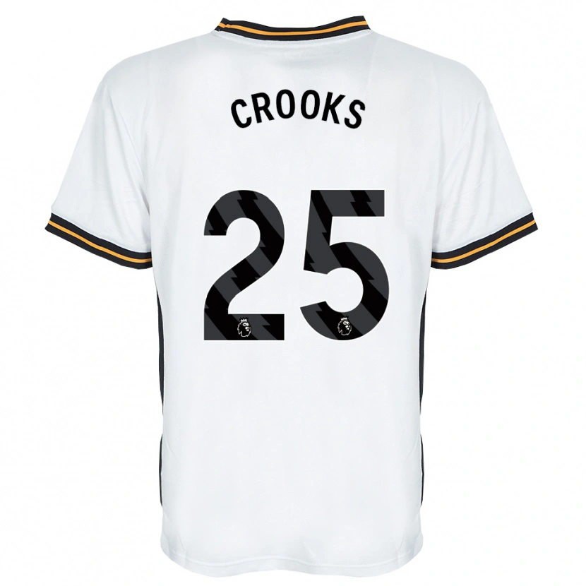Danxen Uomo Maglia Matt Crooks #25 Bianco Arancione Nero Kit Gara Away 2026/27 Maglietta