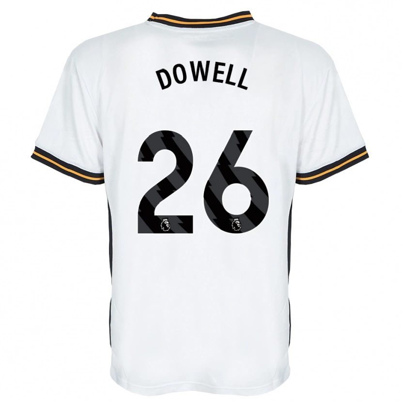 Danxen Uomo Maglia Kieran Dowell #26 Bianco Arancione Nero Kit Gara Away 2026/27 Maglietta