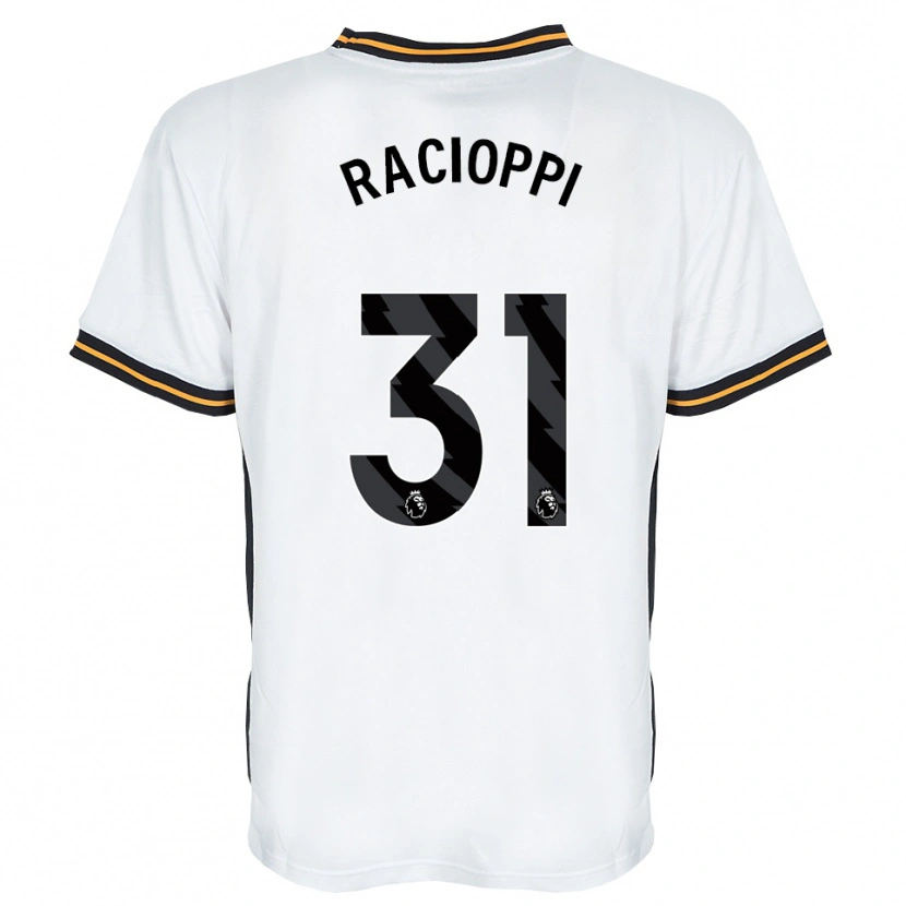 Danxen Uomo Maglia Anthony Racioppi #31 Bianco Arancione Nero Kit Gara Away 2026/27 Maglietta