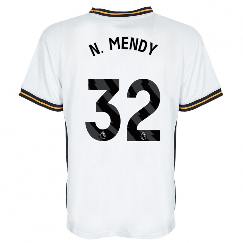 Danxen Uomo Maglia Nobel Mendy #32 Bianco Arancione Nero Kit Gara Away 2026/27 Maglietta