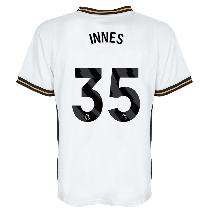 Danxen Uomo Maglia Emma Innes #35 Bianco Arancione Nero Kit Gara Away 2026/27 Maglietta
