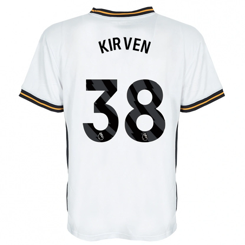Danxen Uomo Maglia Tess Kirven #38 Bianco Arancione Nero Kit Gara Away 2026/27 Maglietta