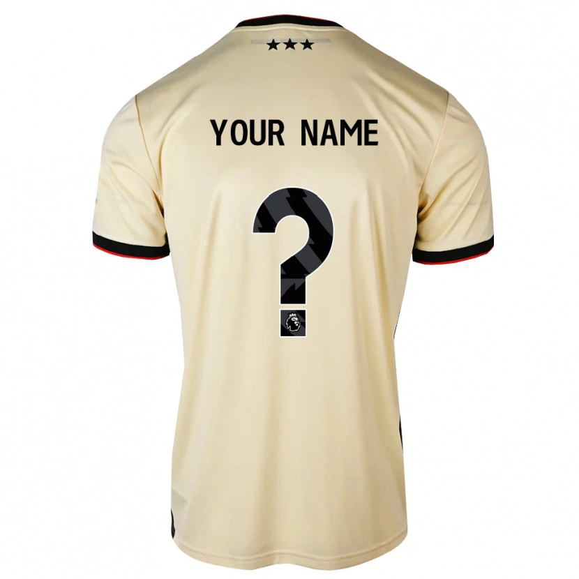 Danxen Uomo Maglia Il Tuo Nome #0 Lemonchiffon Nero Rosso Kit Gara Away 2026/27 Maglietta