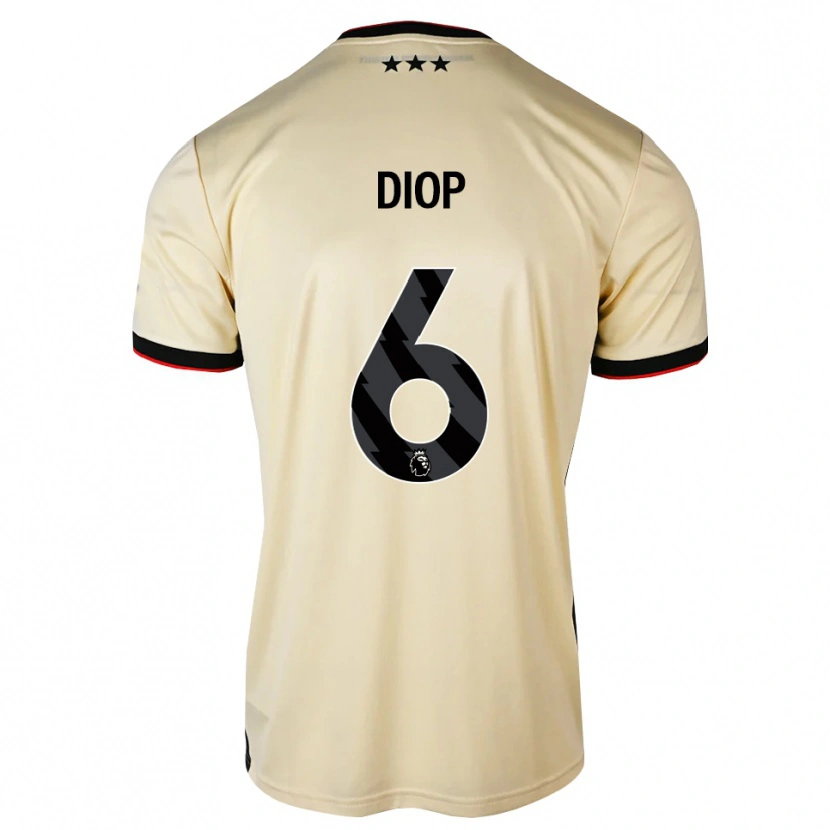 Danxen Uomo Maglia Issa Diop #6 Lemonchiffon Nero Rosso Kit Gara Away 2026/27 Maglietta