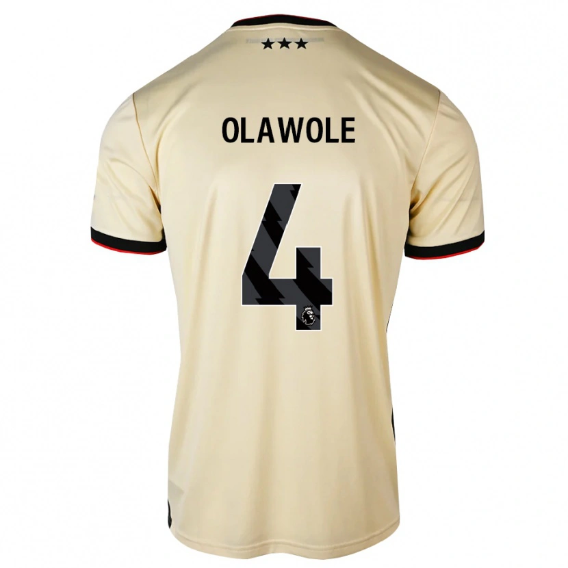 Danxen Uomo Maglia Kellyan Olawole #4 Lemonchiffon Nero Rosso Kit Gara Away 2026/27 Maglietta