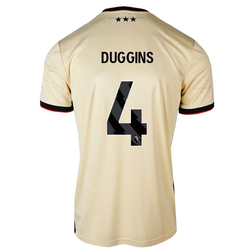Danxen Uomo Maglia Harvey Duggins #4 Lemonchiffon Nero Rosso Kit Gara Away 2026/27 Maglietta