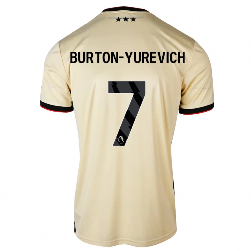 Danxen Uomo Maglia Roman Burton-Yurevich #7 Lemonchiffon Nero Rosso Kit Gara Away 2026/27 Maglietta