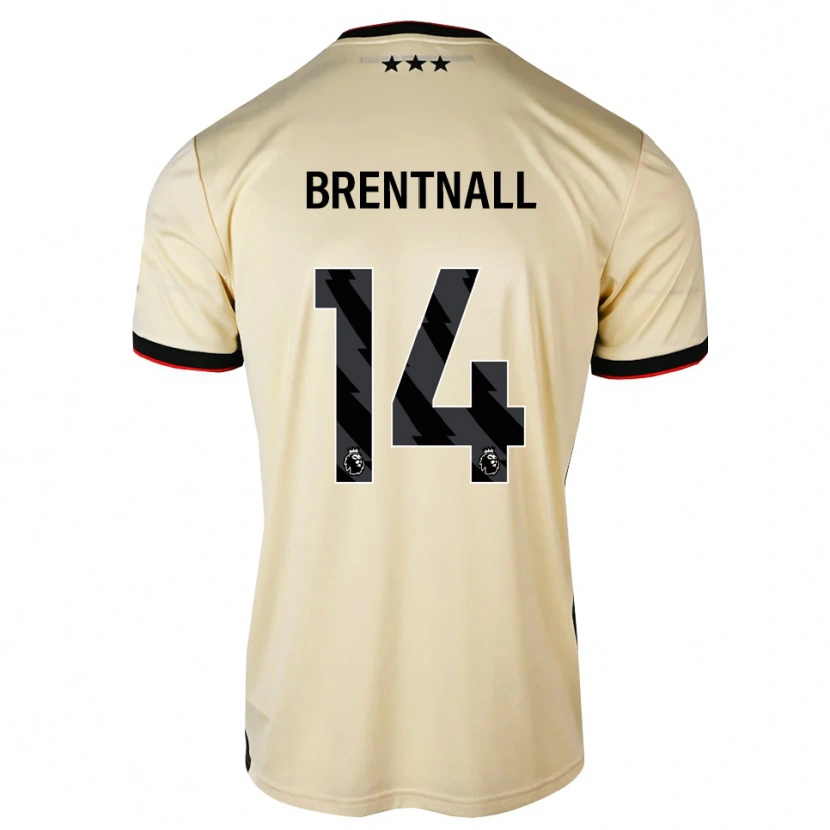 Danxen Uomo Maglia James Brentnall #14 Lemonchiffon Nero Rosso Kit Gara Away 2026/27 Maglietta