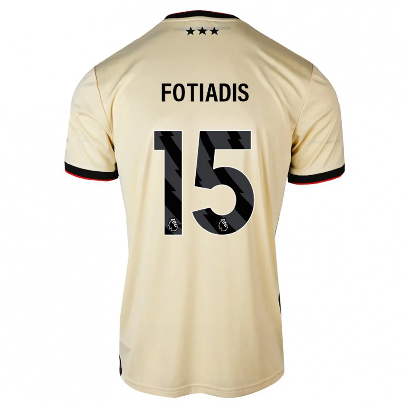 Danxen Uomo Maglia Elias Fotiadis #15 Lemonchiffon Nero Rosso Kit Gara Away 2026/27 Maglietta