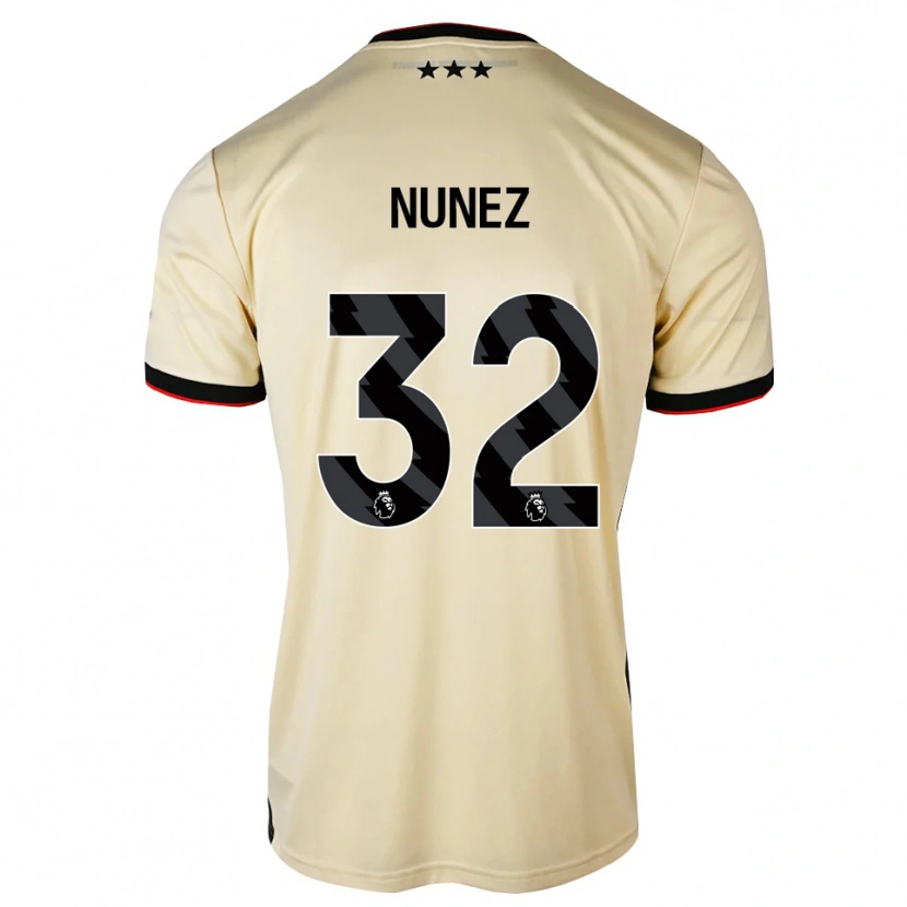 Danxen Uomo Maglia Marcelino Núñez #32 Lemonchiffon Nero Rosso Kit Gara Away 2026/27 Maglietta