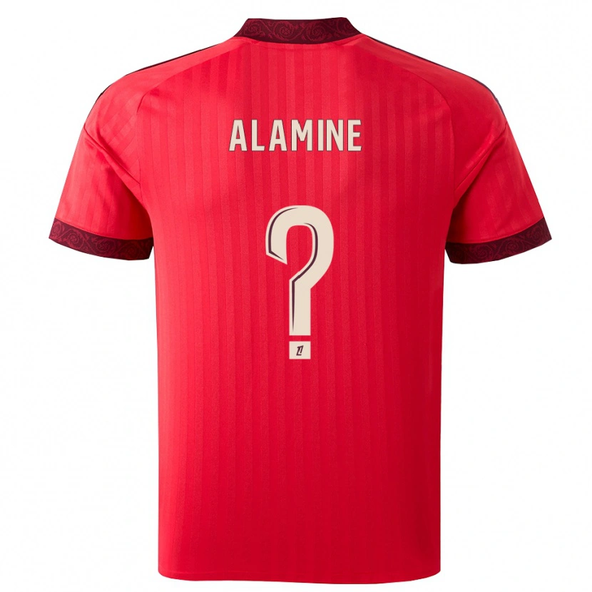 Danxen Uomo Maglia Ali Alamine #0 Borgogna Rosso Bianco Kit Gara Away 2026/27 Maglietta