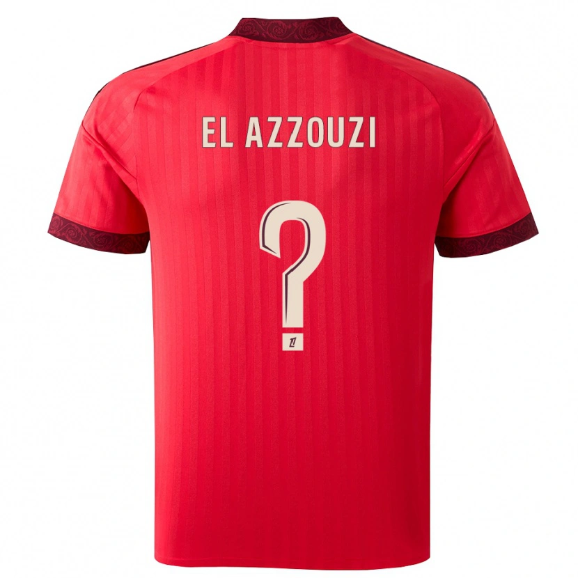 Danxen Uomo Maglia Nourdine El Azzouzi #0 Borgogna Rosso Bianco Kit Gara Away 2026/27 Maglietta