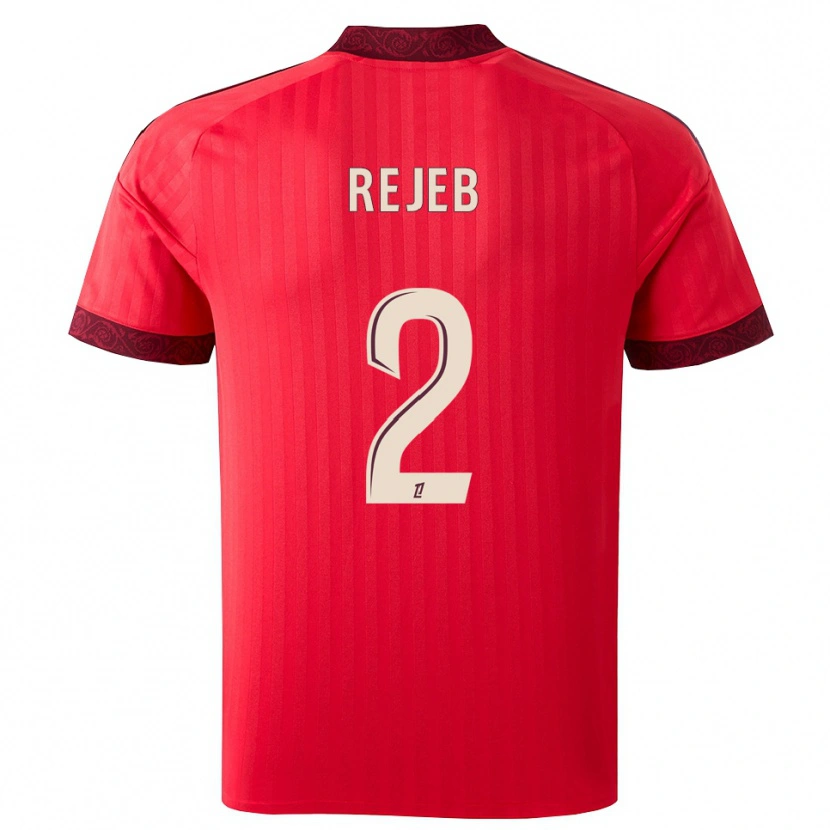 Danxen Uomo Maglia Jibril Rejeb #2 Borgogna Rosso Bianco Kit Gara Away 2026/27 Maglietta