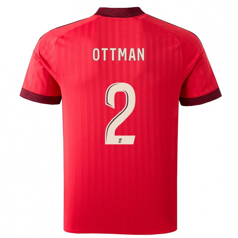 Danxen Uomo Maglia Ottman Katırağ #2 Borgogna Rosso Bianco Kit Gara Away 2026/27 Maglietta