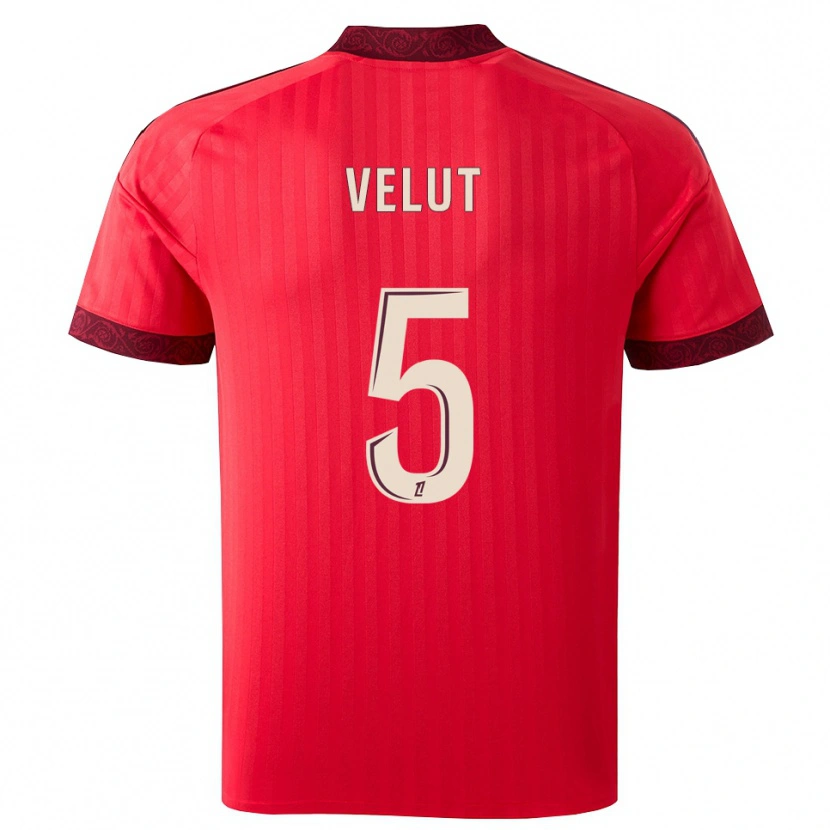 Danxen Uomo Maglia Nolan Velut #5 Borgogna Rosso Bianco Kit Gara Away 2026/27 Maglietta
