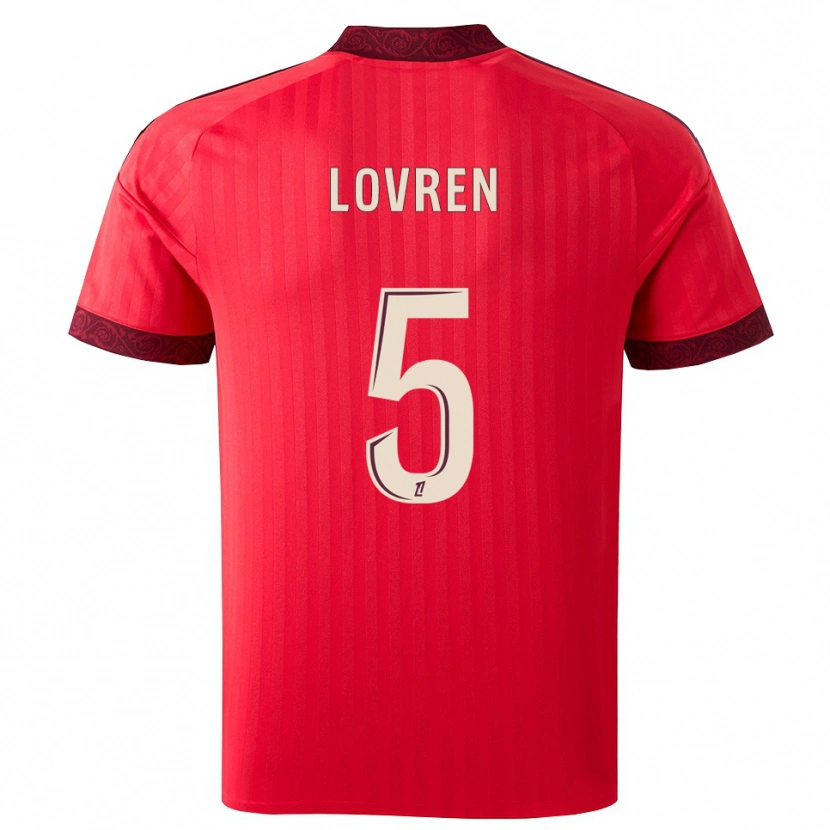 Danxen Uomo Maglia Dejan Lovren #5 Borgogna Rosso Bianco Kit Gara Away 2026/27 Maglietta