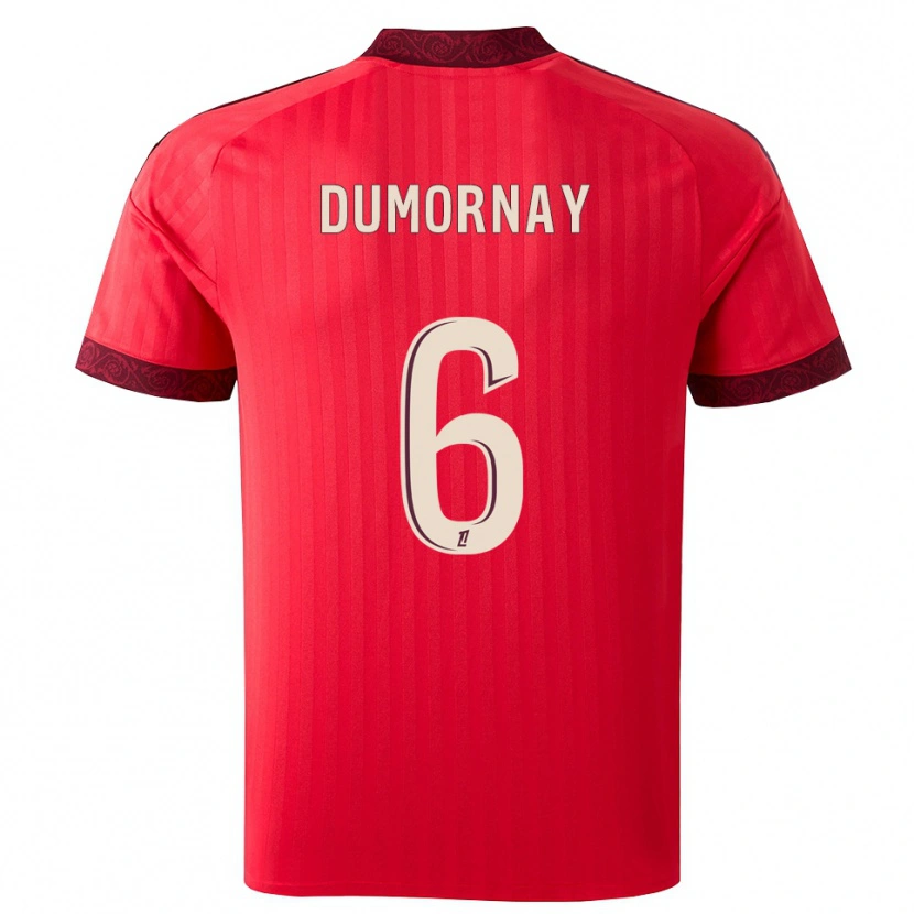 Danxen Uomo Maglia Melchie Dumornay #6 Borgogna Rosso Bianco Kit Gara Away 2026/27 Maglietta