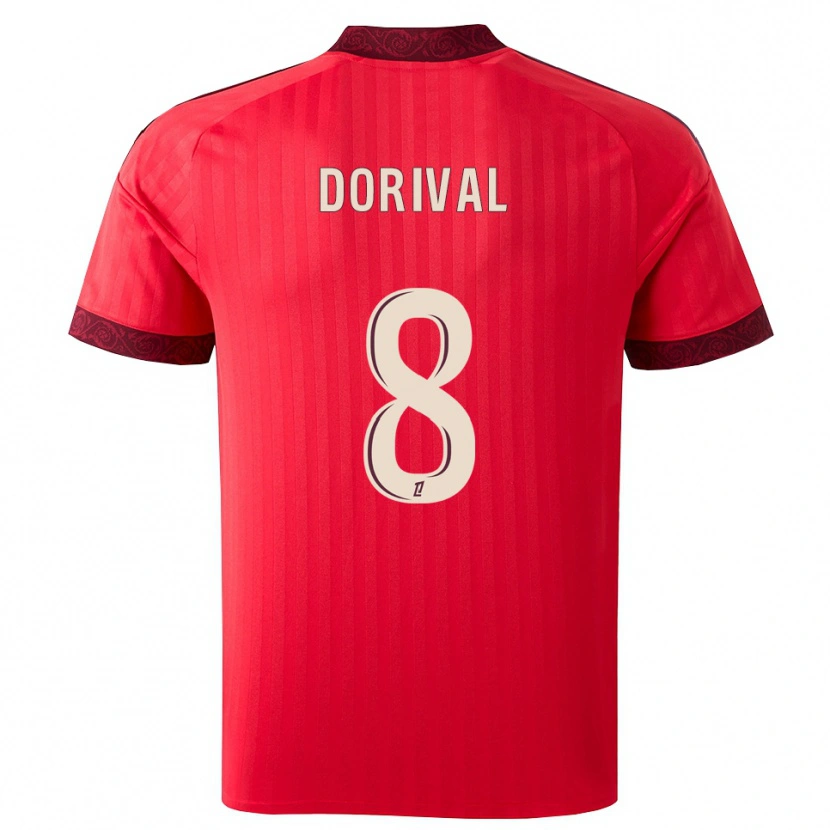 Danxen Uomo Maglia Pierre Dorival #8 Borgogna Rosso Bianco Kit Gara Away 2026/27 Maglietta